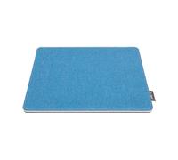 MOUSE PAD SIGEL Eyestyle 25x20, Superficie liscia, base antiscivolo, impermeabile, facile da pulire, materiale riciclato, supporto ergonomico, Blu, Grigio scuro
