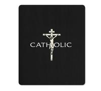 Mouse Pad Simbolo Cattolico Gesù Bordi Cuciti Mouse Mat Pulire Desk Mat per Computer Portatile Computer Laptop 25X30Cm