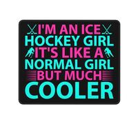 Mouse Pad Sono Una Ragazza da Hockey sul Ghiaccio, È Come Una Ragazza Normale, Ma Molto più Figa. Confortevole Mouse Mat Multifunzione Tappetino Scrivania per Computer Pc Laptop 25X30Cm
