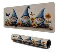 Mouse Pad, Tappetino Mouse Gaming 700x400, Impermeabile Tappetino Scrivania con Bordi Cuciti Base in Gomma Antiscivolo, Accessori Scrivania per Computer PC Laptop Tastiera Farfalla Girasole S-196