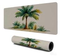 Mouse Pad, Tappetino Mouse Gaming XXL 1000x500, Impermeabile Tappetino Scrivania con Base in Gomma Antiscivolo, Accessori Estudio Scrivania per Computer PC Laptop Tastiera Verde Albero Di Cocco S-323