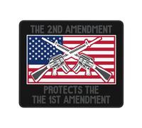 Mouse Pad The Second Amendment Protects The First Amendment Durevole Tappetino per Mouse da Gioco Confortevole Mousepad per Ufficio Gaming Mac 10X12In