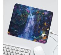Mouse Pad Tropical Watercolor Tree Butterfly Antiscivolo Gaming Mouse Pad Durevole Accessori Gaming per Sensori da Gioco Ufficio Mac 10X12In