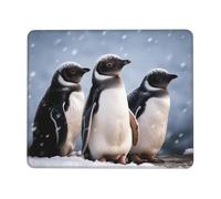 Mouse Pad Young Penguins with Snow Portatile Mouse Mat Multifunzione Desk Mat per Gaming Sensori da Gioco Ufficio 10X12In