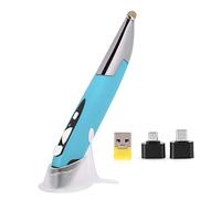 Mouse Penna Wireless, Wireless 2.4G Mouse Tipo di Penna, Mouse con Penna Verticale, Mouse Ottico Senza Fili con Penna Tascabile, USB Computer Stilo PC Accessorio (BLUE)