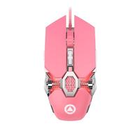 Mouse per Computer con Filo 4 DPI Regolabili USB Plug and Play Mouse Rosa