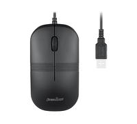 MOUSE PERIXX PERIMICE-503 B, Tasti: 3, Cablato, forma ergonomica, Collegamento USB di tipo A, cavo da 1,8 m, Scrolling a Rotella di scorrimento, Risoluzione max 1600 dpi, forma ergonomica, Nero