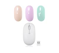 MOUSE PERIXX Perimice-610W, Tasti: 3, Wireless, forma ergonomica, Collegamento Wireless 2,4 GHz, 1x USB-A (ricevitore), Scrolling a Rotella di scorrimento silenziosa, forma ergonomica, Azzurro, Bianco
