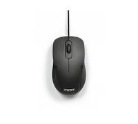 MOUSE PORT DESIGNS 900400-PRO, Collegamento USB Typ-A, Ingresso: Otticamente a mezzo LED, Scrolling a Rotella, Risoluzione max 1000 dpi, forma ergonomica, Nero