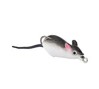 Mouse Rat Fishing Lure, 2pcs d'acqua dolce mouse in gomma morbida mouse esche da pesca esche artificiali Top Water Tackle ganci Bass Bait Dual Ganci Tackle(grigio scuro)
