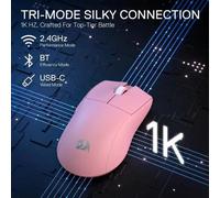 Mouse Redragon M916 Gaming Wireless 3 Modalità 26000 DPI Rosa 5 Pulsanti