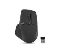 MOUSE SENZA FILI ACT AC5151, Tasti: 6, RF Wireless, forma ergonomica, Collegamento RF Wireless, Ingresso: Otticamente a mezzo LED, Scrolling a Rotella, Risoluzione max 2400 dpi, forma ergonomica, Nero