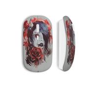 Mouse senza fili - Angel Paint - Rosso - Design elegante - Compatibile con Mac e PC - Chiavetta USB inclusa