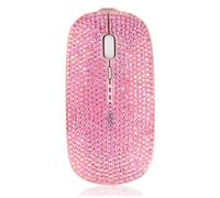 Mouse senza fili con strass di cristallo di lusso 2.4G per computer portatile, simpatico mouse per ragazze