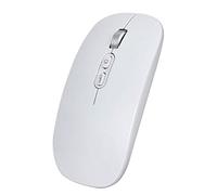 Mouse senza fili del LED, Mouse senza fili del computer portatile, 2.4G USB portatile Mouse senza fili ottico del computer portatile per il computer portatile, Mac, MacBook, Android, PC (bianco)