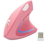 Mouse senza fili, ergonomico, verticale, silenzioso per destrorsi, mouse ottico ad alta precisione per PC/laptop/MacBook, con ricevitore USB, 6 tasti, 800/1200/1600 DPI, allevia il dolore al polso