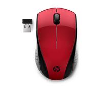 MOUSE SENZA FILI HP Wireless 220, Collegamento RF Wireless, Scrolling a Rotella, Nero, Rosso