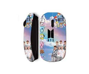 Mouse senza fili - Kpop - BTS - Nero - 2024 - Con chiavetta USB nano inclusa