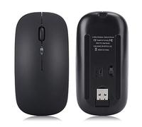 Mouse senza fili, mouse da gioco, 800/1200/1600 DPI Regolabile per Home Office (BLACK)