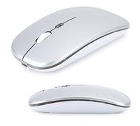 Mouse senza fili, mouse da gioco, 800/1200/1600 DPI Regolabile per Home Office (SILVER)