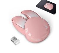 Mouse senza fili - Mouse silenzioso 2,4 G, design a coniglietto wireless