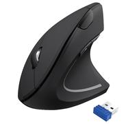 Mouse Senza Fili Verticale Ergonomico Con Clic Silenzioso, Nero - EMS01007BA01