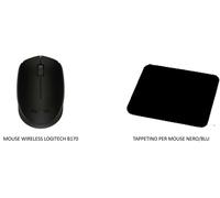 Mouse senza fili wireless logitech B170 nero Ricevitore USB Tracciamento Ottico