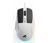 Mouse Sharkoon SGM35 USB 6400 DPI Bianco RGB PTFE 6 Tasti Gaming