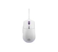 SteelSeries Rival 3 Gen 2 - Mouse da gioco - Sensore ottico TrueMove Core da 8500 DPI - 60 milioni di clic di durata - bassa latenza - 77 g di peso - 100% piedini in PTFE - RGB - Bianco