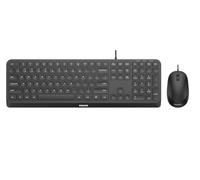 PHILIPS - Tastiera USB Meccanica SPT6207B / 34 Colore Nero (Layout Inglese US) + Mouse SPT6207B / 34 Ottico 1200 DPI Colore Nero