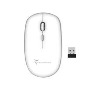 Mouse Techmade Wireless 1600 DPI White - Microricevitore USB Nano, 10m Range