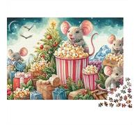 Mouse tenente il cuore 1000 Pezzi Puzzle Premium in Cartone Extra Often Per Popcorn Mouse Adulti Gioco Doposcuola Regalo Domestico Per Adolescenti 38x26cm/1000pcs