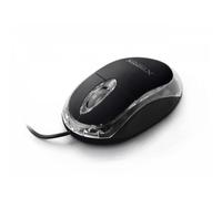 Mouse Titanium XM102K USB 1000DPI Nero Trasparente Ambidestro Cavo