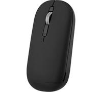 T'nB - Mouse Color Dual Connect, 2 in 1, Bluetooth e dongle wireless USB-A, elegante e ultra sottile, connessione plug & play, comodo cinturino da polso, standby automatico - nero