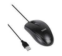 MOUSE TOOQ TQM-1001-B, Collegamento Cablato, Scrolling a Rotella, Risoluzione max 1000 dpi, forma ergonomica, Nero
