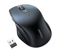 MOUSE UGREEN MU101, Tasti: 5, Bluetooth, 2.4 GHz, forma ergonomica, Bluetooth, Collegamento 1x USB, Bluetooth, 2.4 GHz, Scrolling a Rotella, Risoluzione max 4000 dpi, forma ergonomica, Nero