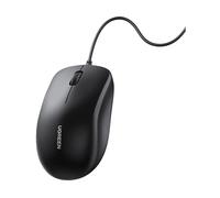 MOUSE UGREEN ottico cablato ad alta sensibilità, Tasti: 3, Cablata, forma ergonomica, Collegamento Connessione USB cablata, cavo da 1,5 m, Risoluzione max 1600 dpi, forma ergonomica, Nero