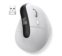 Mouse verticale ergonomico senza fili con display LCD (bianco)