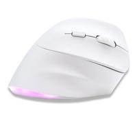 Mouse verticale ergonomico wireless Bluestork Ergo Lumi per mano destra RGB 2400 DPI bianco
