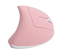 Mouse verticale, mouse senza fili USB a scatto sensibile e silenzioso 4 livelli DPI regolabili Batteria ricaricabile Riduce lo sforzo del polso Mouse ergonomico per computer portatile PC (rosa)