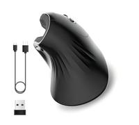 Mouse Verticale, Mouse Wireless Ergonomico Tunnel Carpale con su Scatto T27 Versione Cablata Design Ergonomico per PC Desktop per Laptop (Ricaricabile)