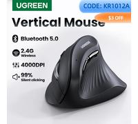 Mouse verticale UGREEN Wireless Bluetooth5.0 2.4G ergonomico 4000DPI 6 pulsanti muti per MacBook Tablet laptop Computer PC Mouse