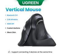Mouse Verticale Wireless Bluetooth5.0 2.4G Ergonomico 4000DPI 6 Pulsanti Muti pe