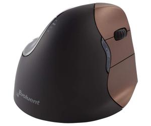 Mouse verticale wireless per destrimani Evoluent VM4SW Nero/Bronzo