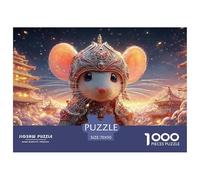 Mouse Wearing A Steampunk-style Helmet 1000 Piece Taglio Preciso Puzzle Armored Mouse Vivace Jigsaw Regalo Arredo Per Bambini 70x50cm/1000pcs
