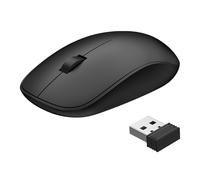 Mouse wireless, 2,4 G, ergonomico, con ricevitore USB, portatile, ottico, senza fili, per Windows, Linux, Mac OS, PC, laptop, Chromebook, ufficio, casa, HP, Dell, Lenovo, laptop