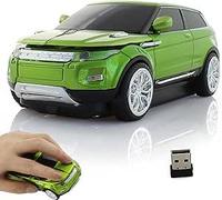 Mouse wireless a forma di auto, ottico, ergonomico, da gioco, silenzioso, portatile, senza fili, USB, per ufficio, per ragazzi, uomini, studenti, regalo con ricevitore USB, per computer portatile