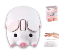 Mouse wireless, a forma di maiale, doppia modalità (2,4 G + Bluetooth), silenzioso, portatile, leggero, 3 pulsanti, 1200 dpi, alimentato a batteria, regalo per bambini e ragazze, per PC, laptop