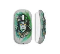Mouse Wireless - Angel Paint - Verde - Design Elegante - Compatibile con Mac e PC - Chiave USB Inclusa