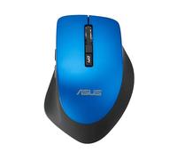 MOUSE WIRELESS ASUS WT425, Collegamento RF Wireless, Ingresso: Otticamente a mezzo LED, Scrolling a Rotella, Risoluzione max 1600 dpi, forma ergonomica, Nero, Blu